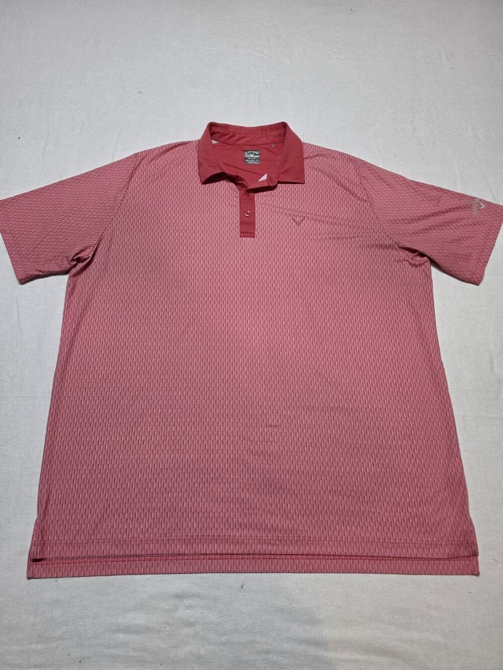 callaway mens pink golf Polo Short-Sleeve Xxl